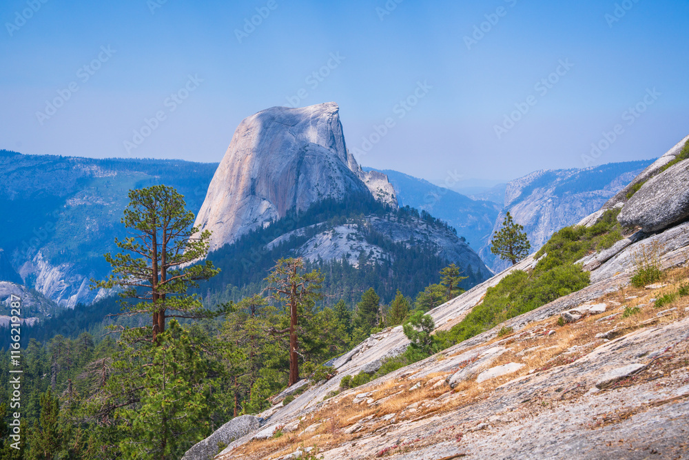 hiking to clouds rest in yosemite, california, usa