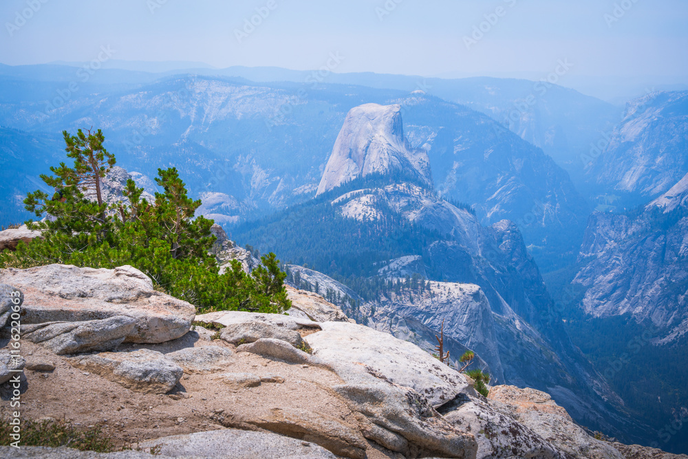 hiking to clouds rest in yosemite, california, usa
