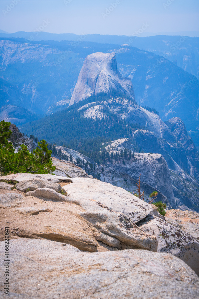 hiking to clouds rest in yosemite, california, usa
