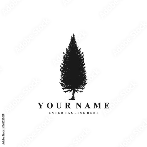 fir tree logo design, mountain, premium vector mountain and spruce design, outdoor logo, camper logo design
