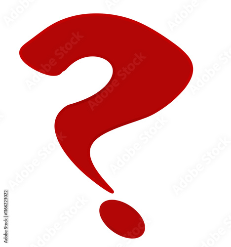 Red question mark. Sign of ask FAQ.