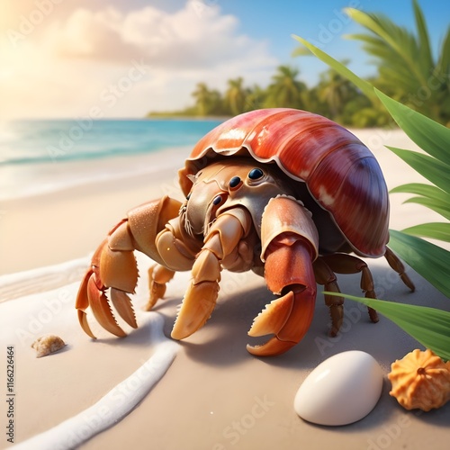 hermit crab on the beach