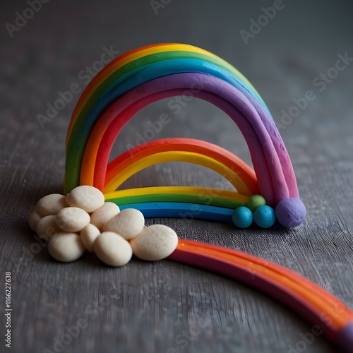 close up of a rainbow