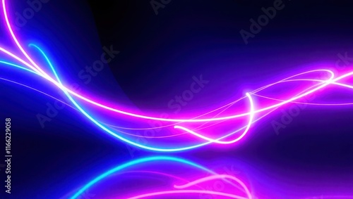 Abstract Neon Light Curves Flowing Dynamically photo