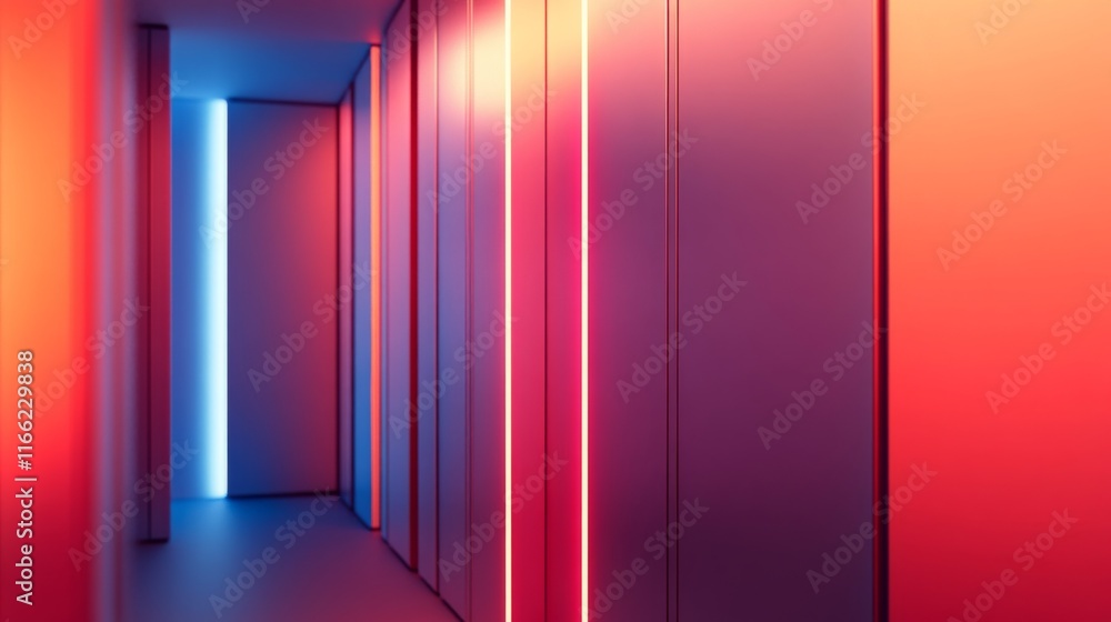 Dynamic Hallway with Professional Lighting and Detail Dynamic Hallway with Professional Lighting and Detail