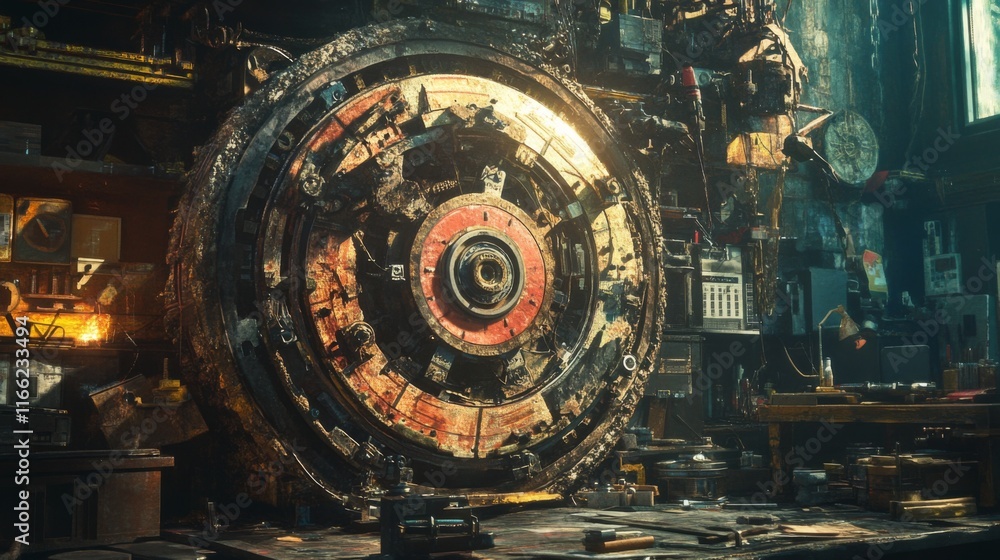 Fototapeta premium Realistic Engineering Workspace in Bright Lighting