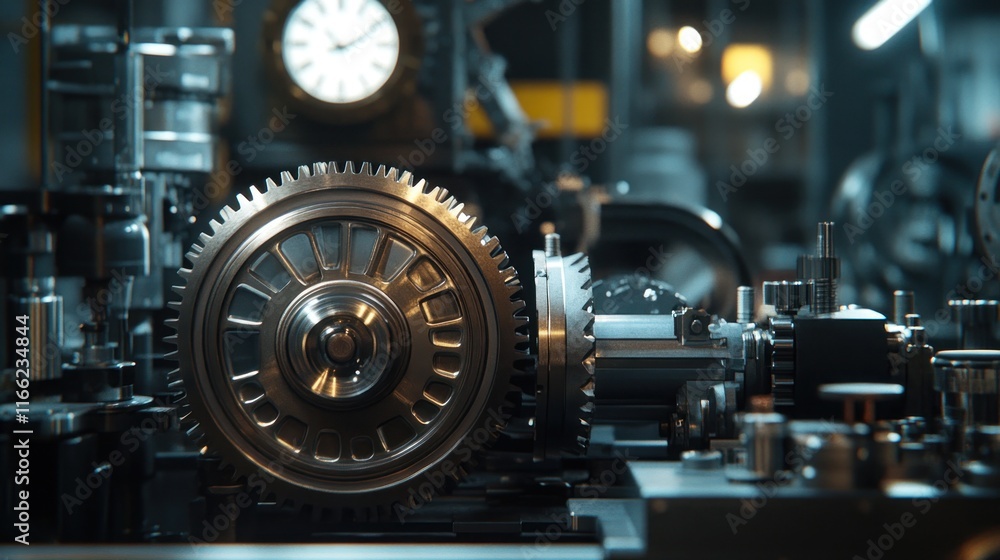 Intricate Machinery: A Close-Up of Industrial Gears Intricate Machinery: A Close-Up of Industrial Gears