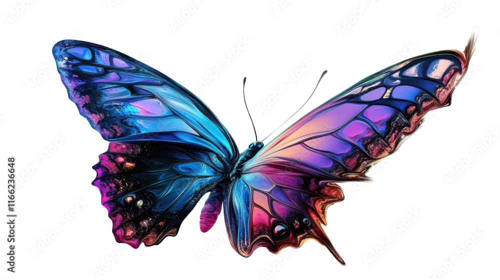 Fototapeta premium Butterfly transparent background