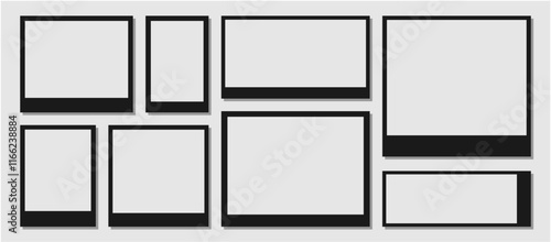 blank polaroid photo frame