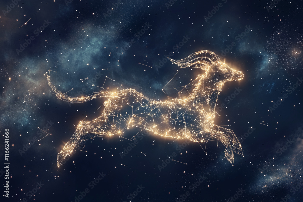 Fototapeta premium A stunning representation of the zodiac sign Capricorn