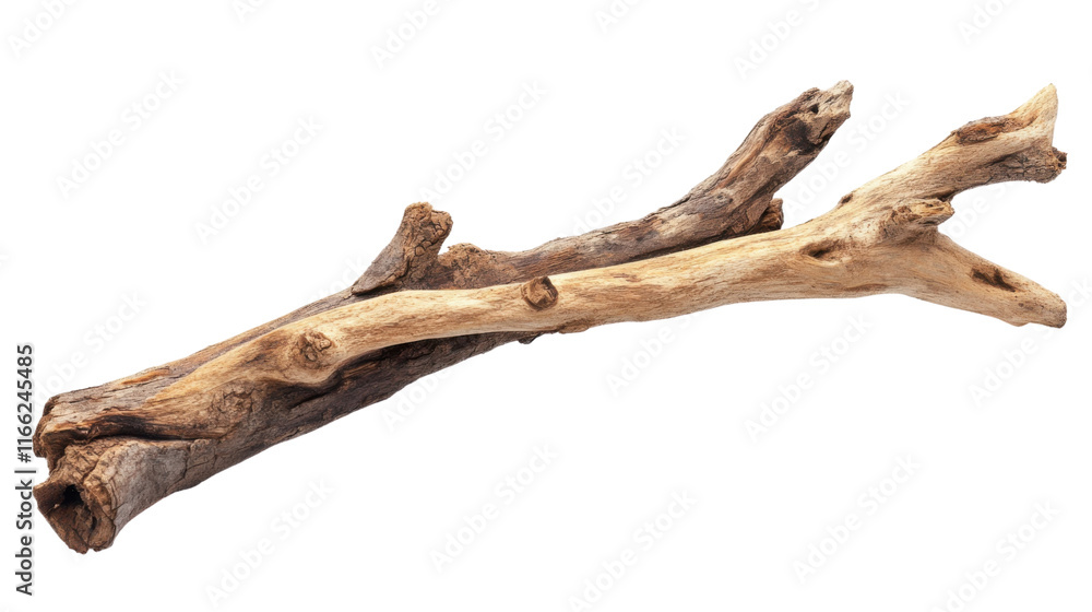 Fototapeta premium Old tree branch transparent background