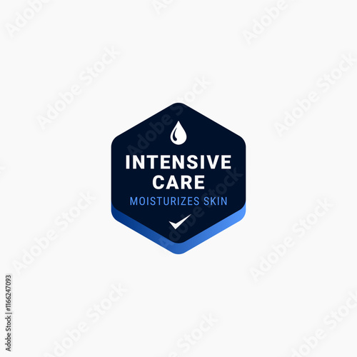 Intensive care label design vector isolated. Simple Intensive care label for product design element. Intensive care label for packaging design element.