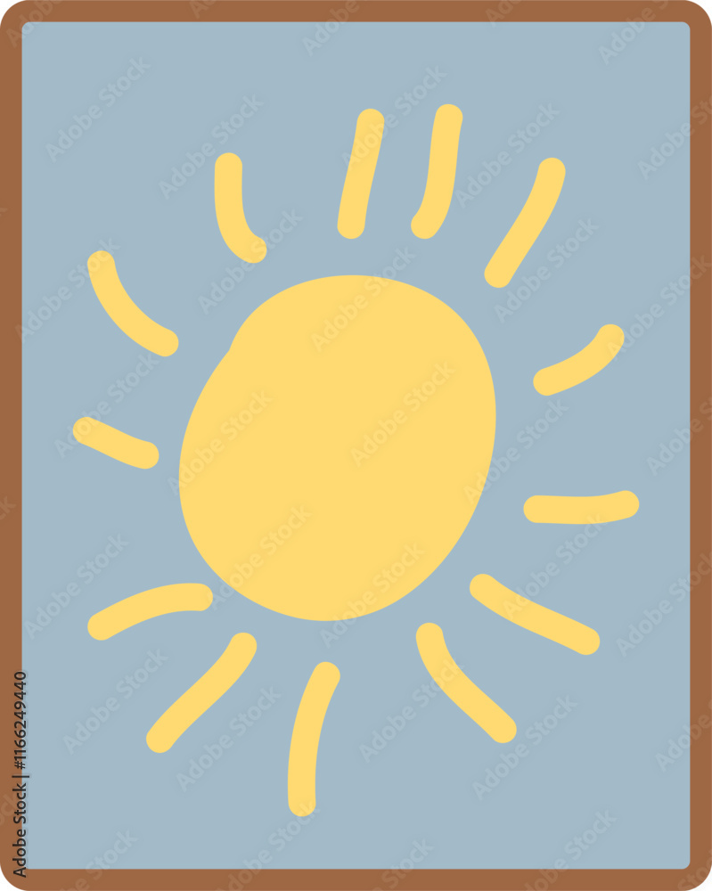 Obraz premium Handdrawn Sun Picture