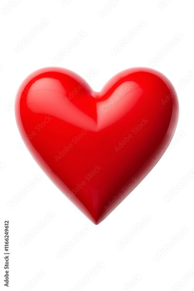 A 3D Red Heart isolated on white background A 3D Red Heart isolated on white background