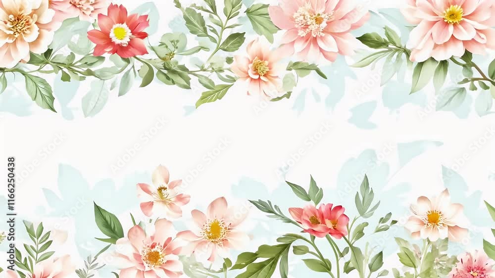 panoramic plants seamless rbs watercolor leaves wildflowers olated seamless horizontal illustration pattern floral pattern wildflower meadow watercolor seamless summer green pattern decoration