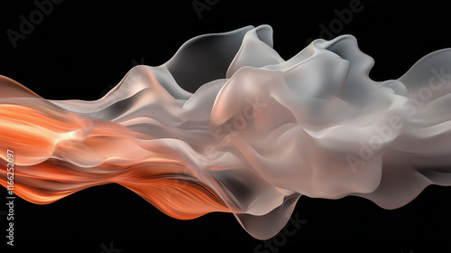 Abstract 3D Flowing Liquid-Like Wave Textures in Copper, Brown, and Champagne Gradient background wallpaper