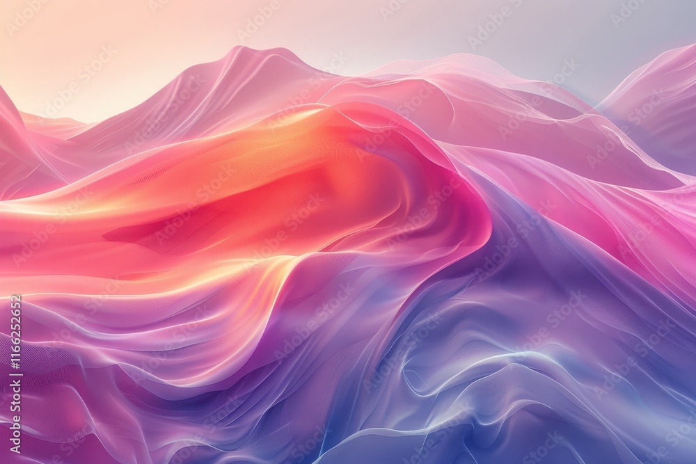Obraz premium Abstract landscape with flowing colors and smooth textures.