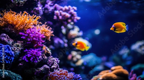 Wallpaper Mural Vibrant Coral Reef with Reflective Surfaces and Soft Lighting Torontodigital.ca