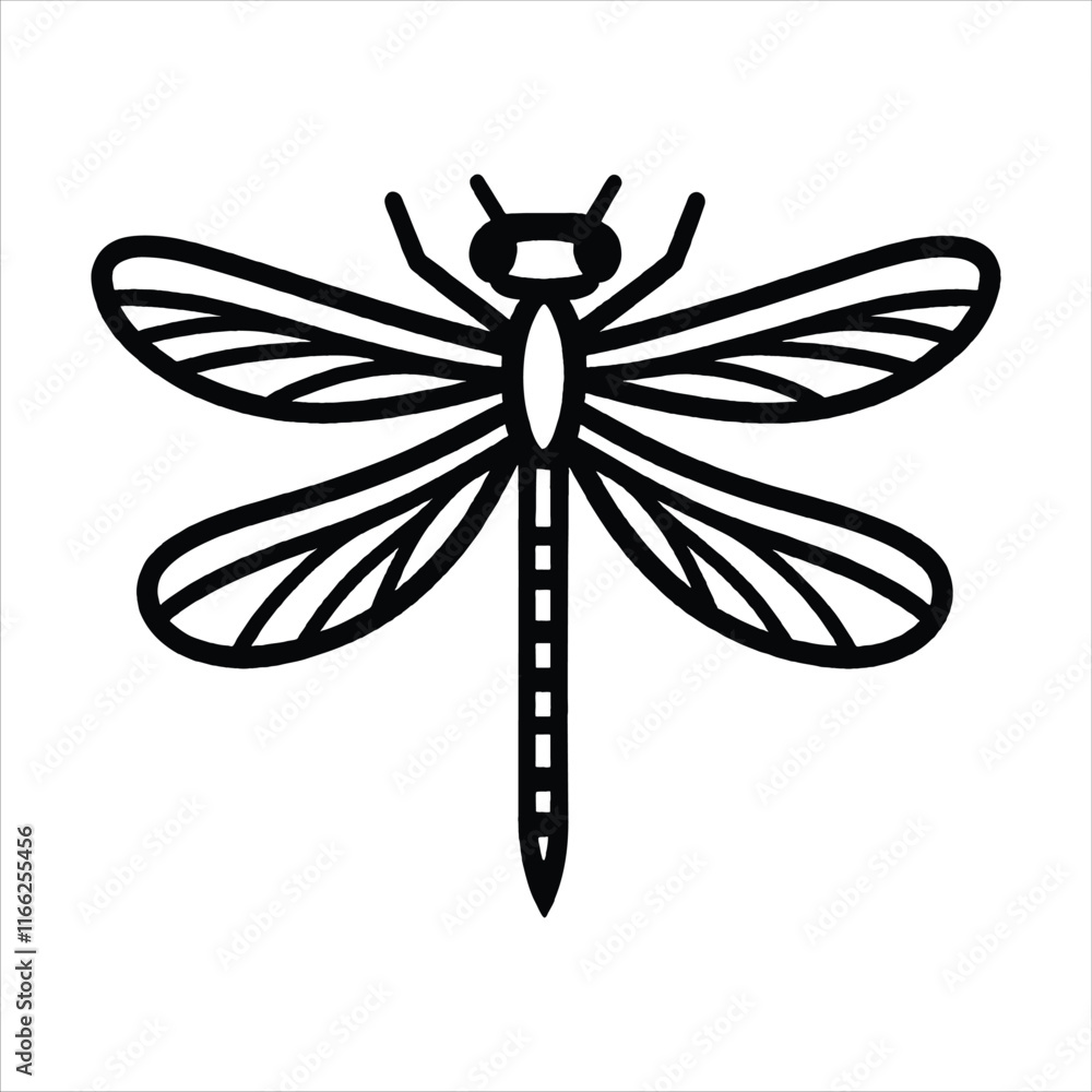 Insect Vector Icon Black White Silhouette Insect Vector Icon Black White Silhouette