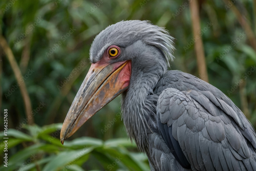 Obraz premium a shoebill bird in its natural environment