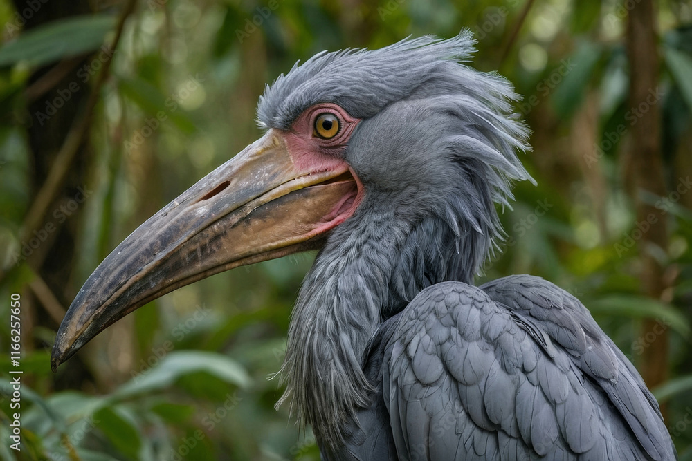 Naklejka premium a shoebill bird in its natural environment