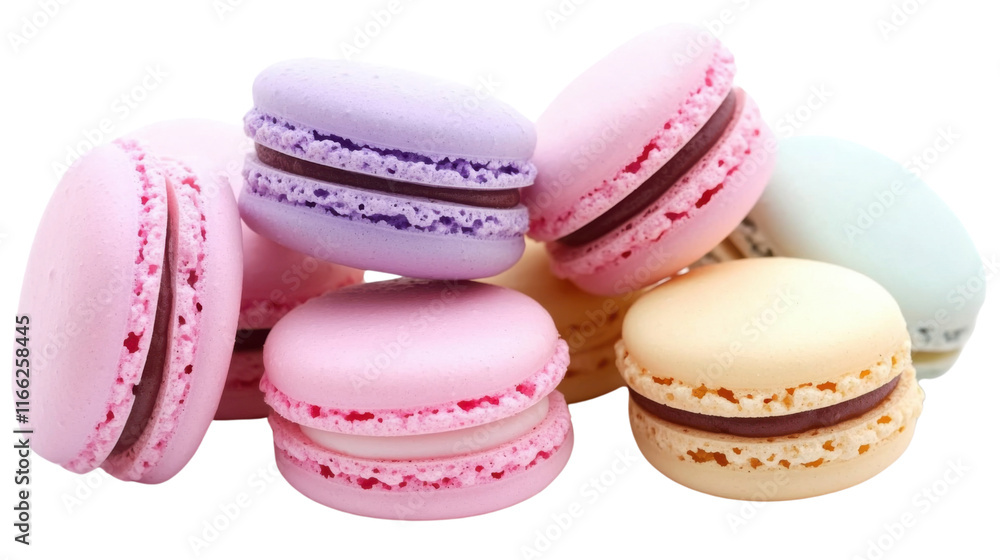 Colorful chocolate Easter eggs transparent background