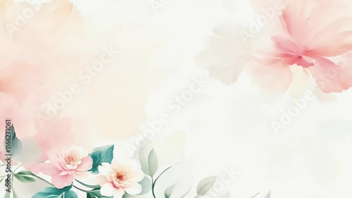 border illustration greeting roses flowers watercolor card botanic flowers dding floral abstraction leaf buds branch composition artistic abstract design floral background bloom blossom bouquet tree