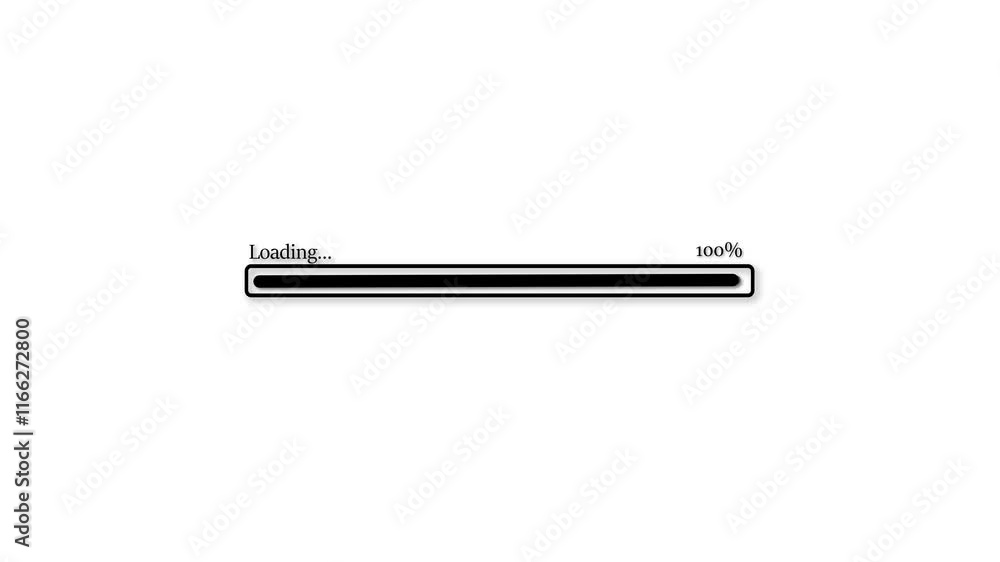black loading bar and Progress bar on white background, 100% completed sign, loading.. sign, Loading... 100% Completed black loading bar and Progress bar on white background, 100% completed sign, loading.. sign, Loading... 100% Completed