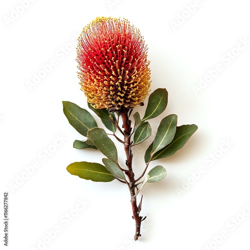 Stunning Banksia Flower on White Background