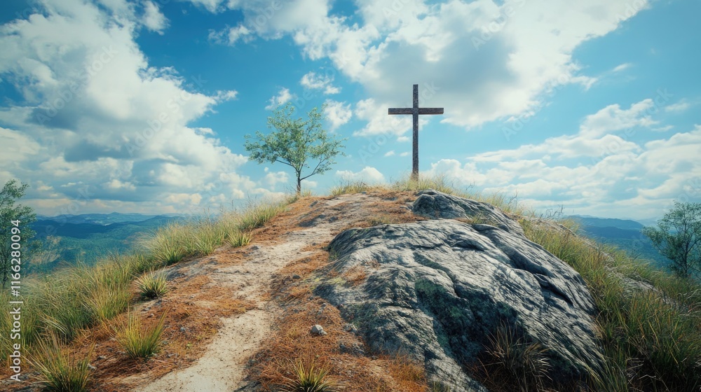 Rocky Hill with a Cross Rocky Hill with a Cross