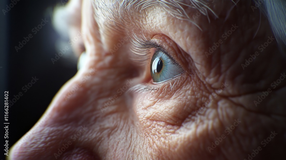 Detailed Textures of Aging Eye with Bright Light Detailed Textures of Aging Eye with Bright Light