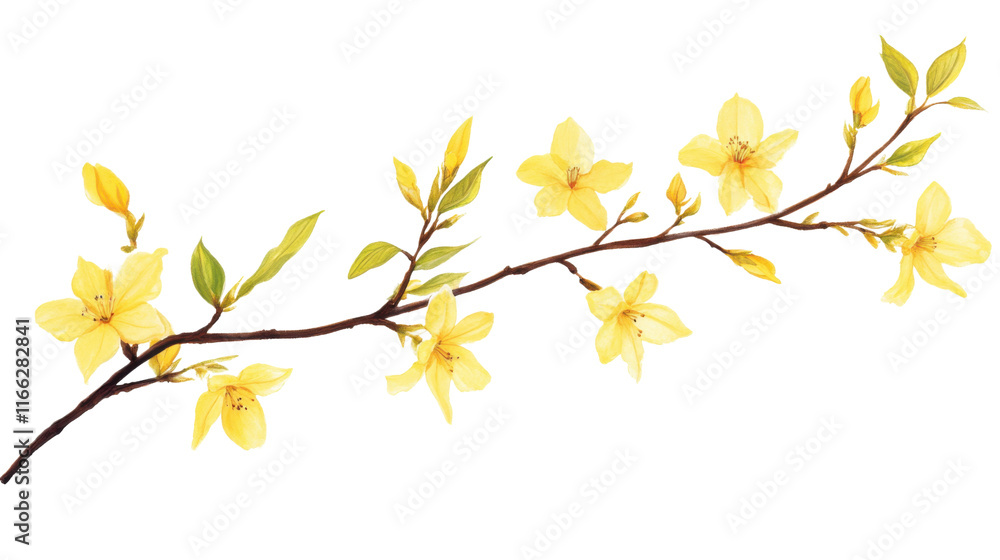 Blooming tree branch transparent background Blooming tree branch transparent background