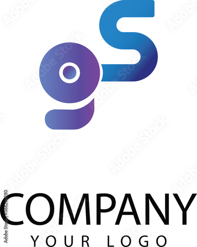 GS alphabet logo design