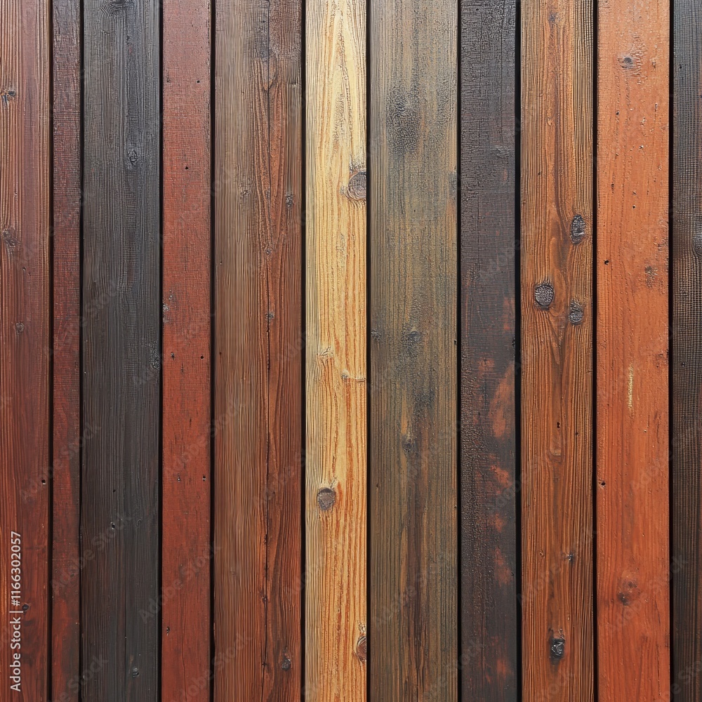 Naklejka premium Horizontal Wooden Planks with Rich Textures and Natural Colors
