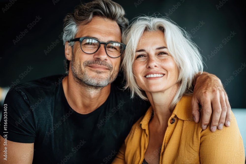 Couple enjoying a joyful moment together in a cozy indoor setting during a relaxed afternoon Couple enjoying a joyful moment together in a cozy indoor setting during a relaxed afternoon