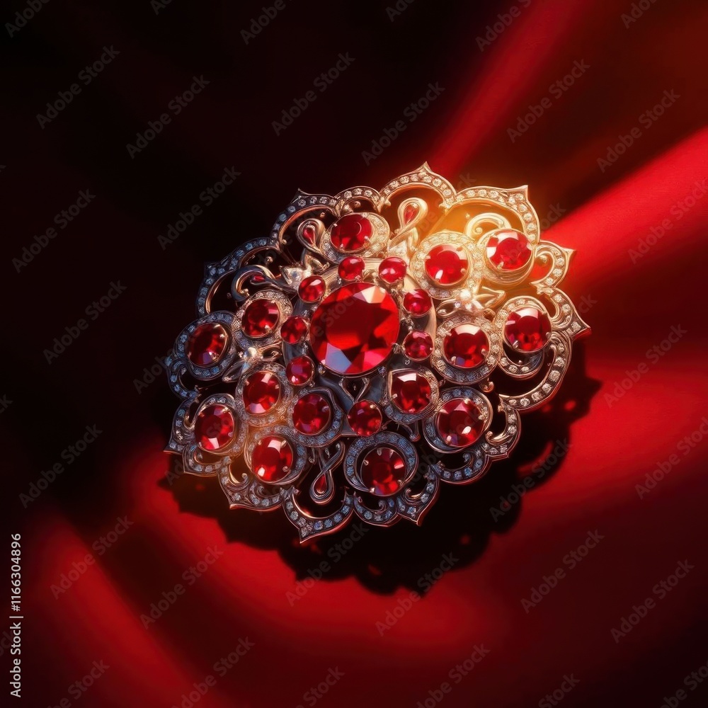 A luxurious diamond and silver necklace displayed on a black background A luxurious diamond and silver necklace displayed on a black background