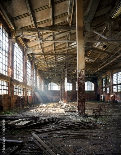 Wallpaper Mural 廃墟になった古い工場の室内。（Inside an old abandoned factory.）
 Torontodigital.ca