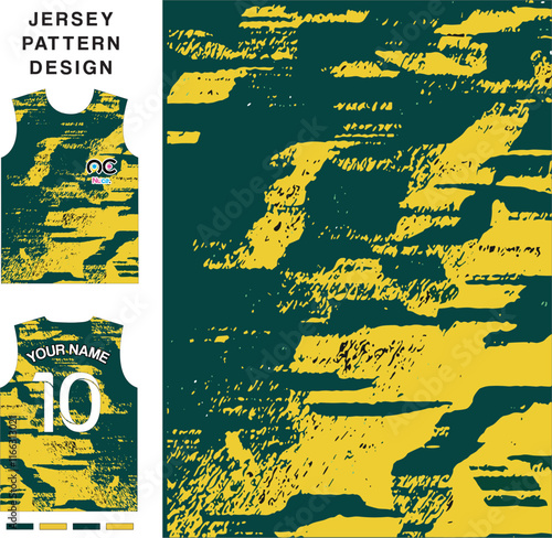 Abstract concept vector jersey pattern template for printing or sublimation sports uniforms football, volleyball, basketball, e-sports, cycling and fishing. Pattern jersey printing.