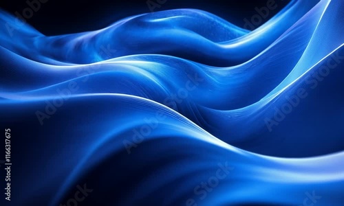 Wallpaper Mural A mesmerizing abstract representation of flowing blue waves, evoking tranquility and motion. Torontodigital.ca