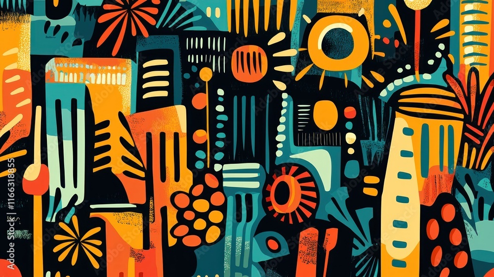 Abstract Cityscape at Night: A Vibrant Tapestry of Urban Life Abstract Cityscape at Night: A Vibrant Tapestry of Urban Life