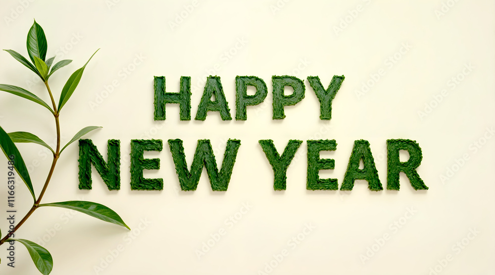 Fototapeta premium background green happy new year
