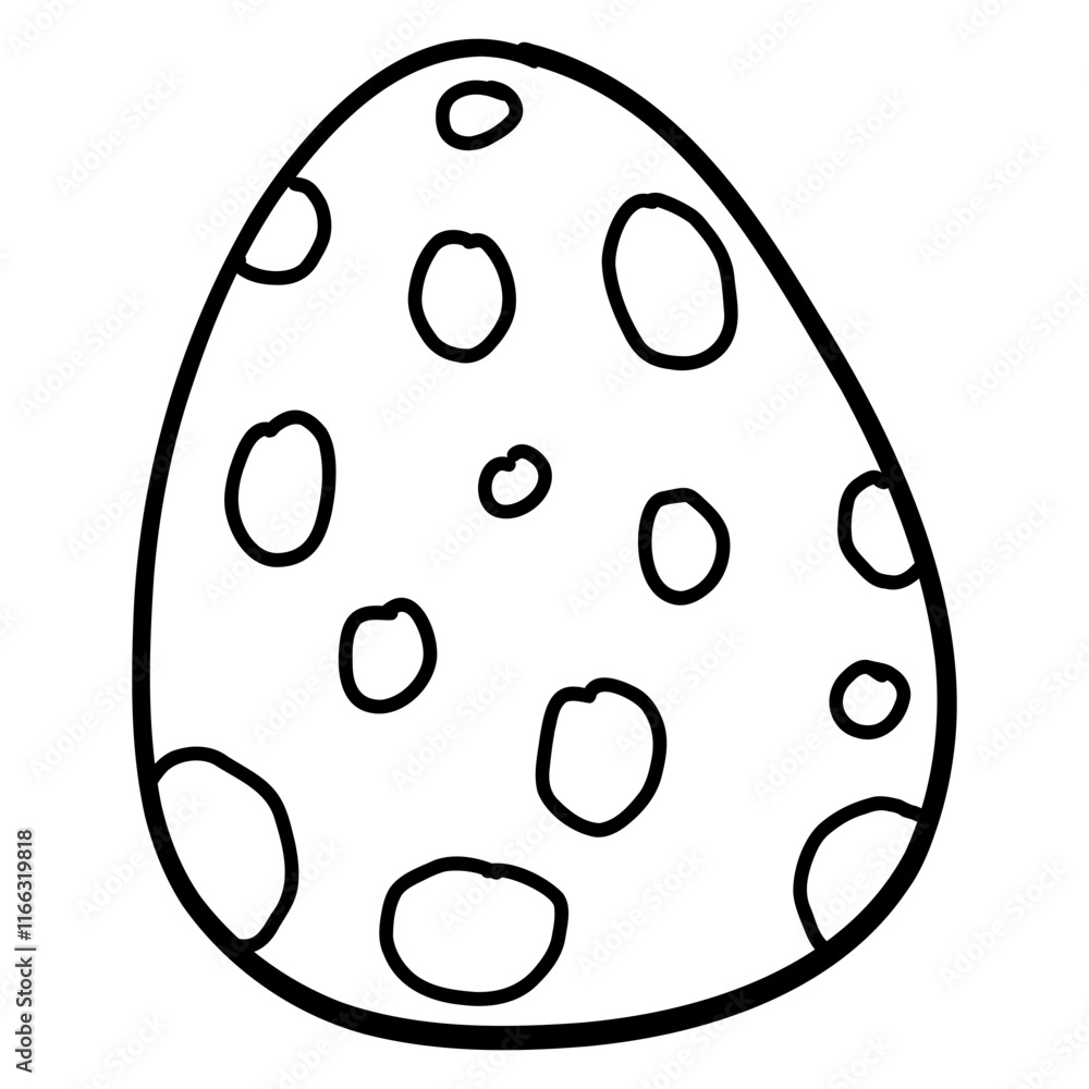 Obraz premium Easter egg cartoon for Easter day kids coloring page