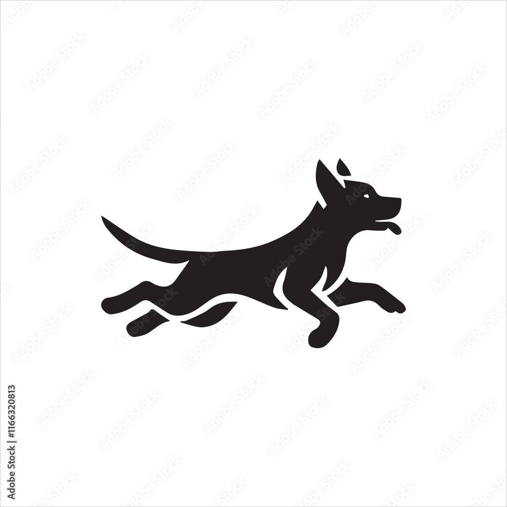 silhouette of a dog jump silhouette of a dog jump