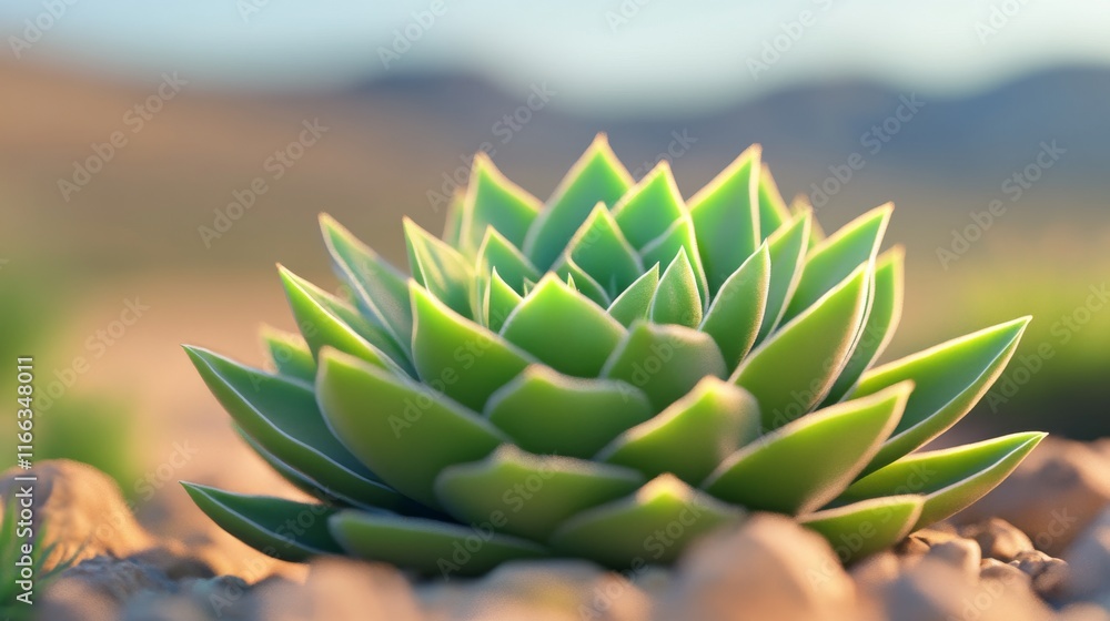 3D render of a desert plant with adaptations for water conservation, showcasing survival in arid environments. 3D render of a desert plant with adaptations for water conservation, showcasing survival in arid environments.