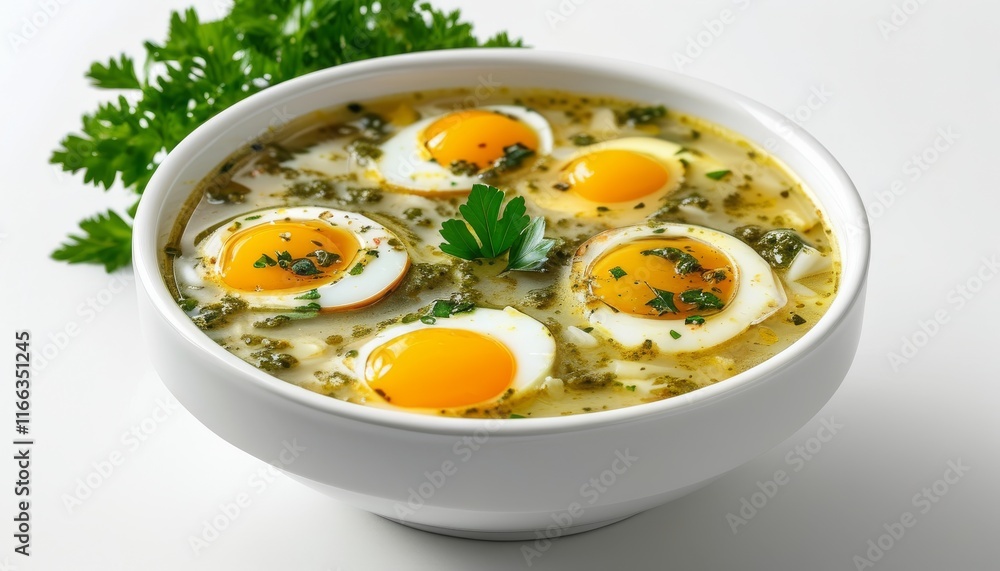 Traditional Bourride Fish Stew with Aioli Garnished with Fresh Herbs and Eggs Traditional Bourride Fish Stew with Aioli Garnished with Fresh Herbs and Eggs