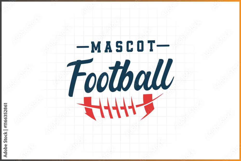 Fototapeta premium American Football Logo Template Badge Logo Rugby Ball Logo