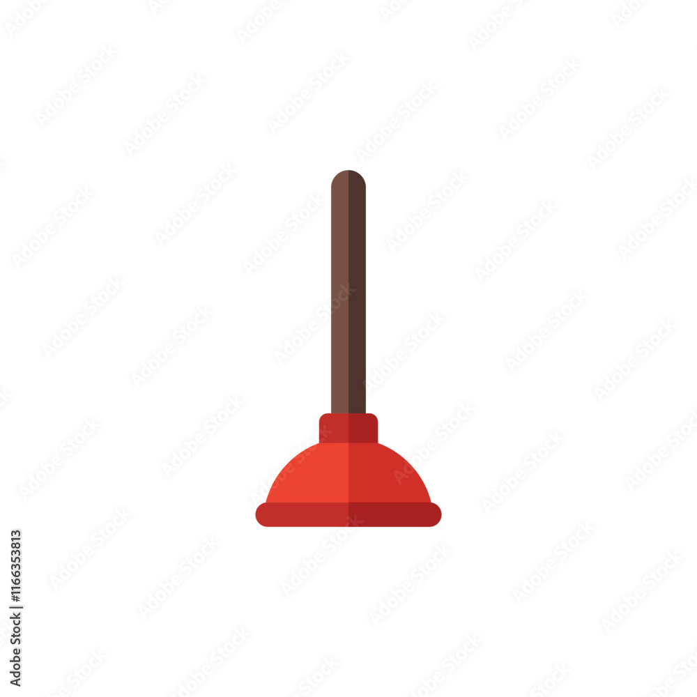 Plunger icon. Simple flat style. Sink, toilet, pump, plumber, suction, unclog, bathroom concept. Sign symbol design. Vector illustration isolated. SVG Plunger icon. Simple flat style. Sink, toilet, pump, plumber, suction, unclog, bathroom concept. Sign symbol design. Vector illustration isolated. SVG