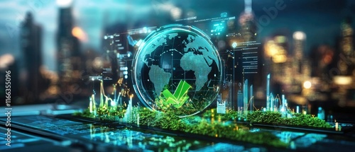 Corporate report highlighting ESG metrics within the green energy industry, highlighting sustainable business practices.