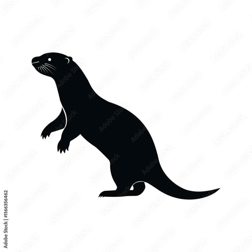 Obraz premium Otter +squirrel selotte mongoose vector design