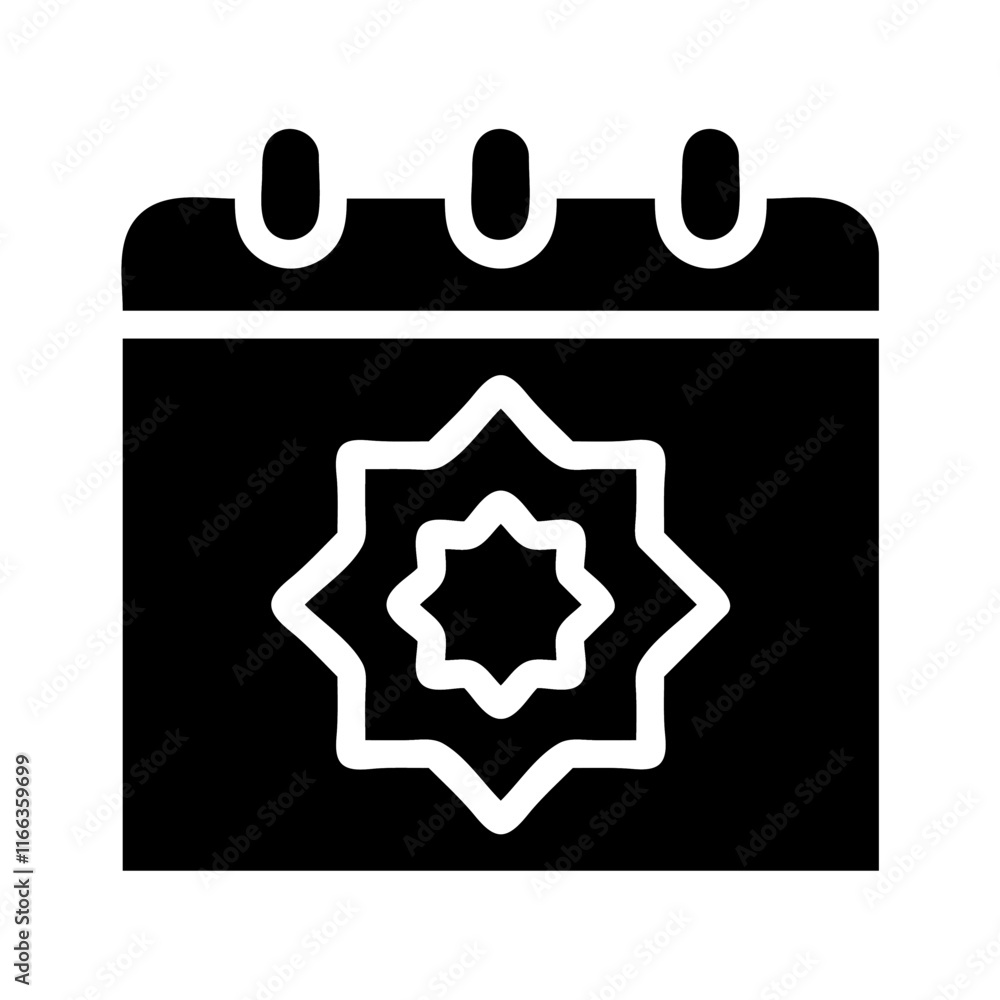 Ramadan calendar icon. Concept of fasting, prayer, and Islamic holy month. Ramadan calendar icon. Concept of fasting, prayer, and Islamic holy month.